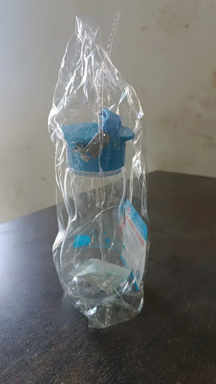 Transparent Travel Portable Water Bottle With Carry Straps (280 Ml 1 Pc) - Zidbik