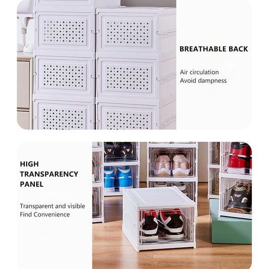 Stackable Multifunctional Storage For Clothes Foldable Drawer Shelf Basket Utility Cart Rack Storage Organizer Cart For Kitchen Pantry Closet Bedroom Bathroom Laundry (3 Layer 1 Pc) - Zidbik