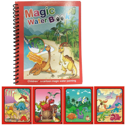 8091 Magic Water Quick Dry Book Water Coloring Book Doodle With Magic Pen Painting Board - Zidbik