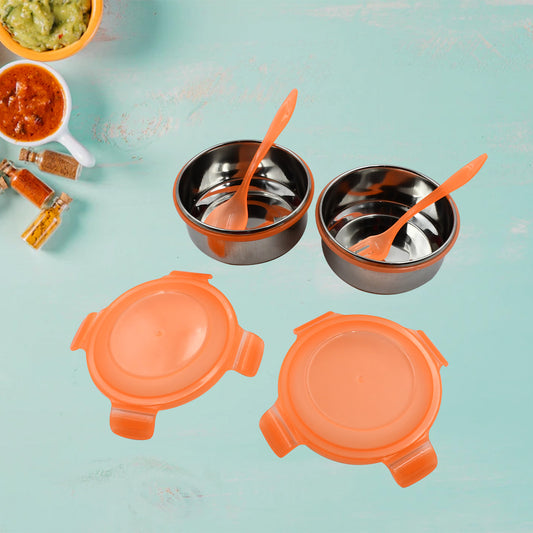 Airtight Leak Proof Stainless Steel Container Multi Compartment Lunch Box Carry To All Type Lunch In Lunch Box Premium Quality Lunch Box Ideal For Office School Kids Travelling Ideal (3 Different Lunch Box) - Zidbik