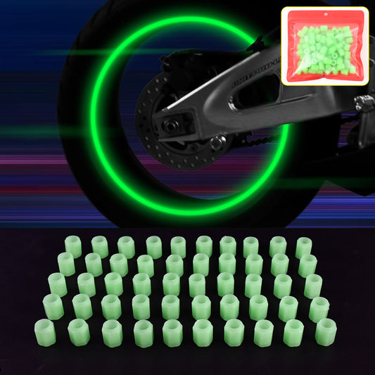 Tyre Valve Caps Luminous Glow Car Tire Valve Cap Covers Vaal Cap (100 Pcs Set) - Zidbik