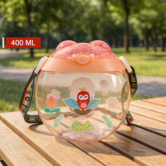 Round Belly Shape Kids Water Bottle (400ml 1 Set ) - Zidbik