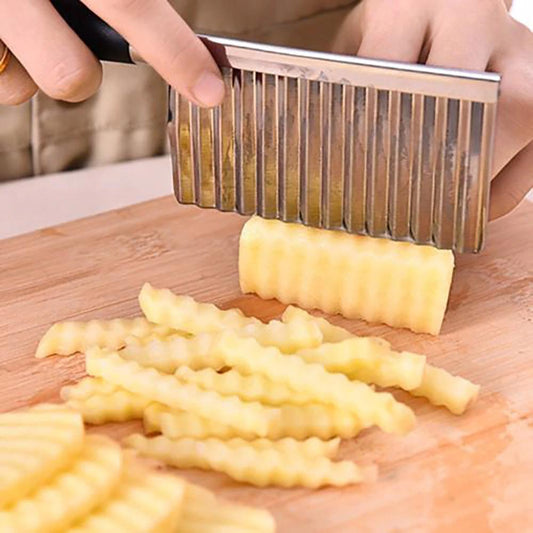 2007 Stainless Steel Vegetable Salad Chopping Knife Crinkle Cutters - Zidbik