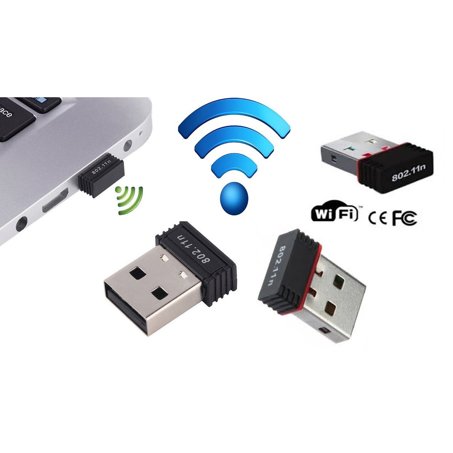 7224 Wi-fi Receiver Wireless Mini Wi-fi Network Adapter With With Driver Cd For Computer Laptop And Etc Device Use - Zidbik