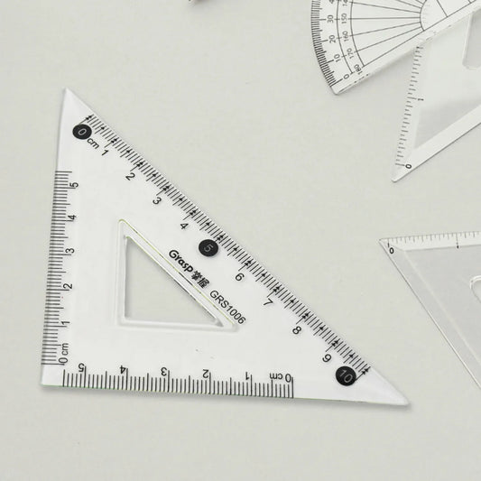 4-piece Geometry Set Triangle Ruler Protractor Straight Ruler - Zidbik