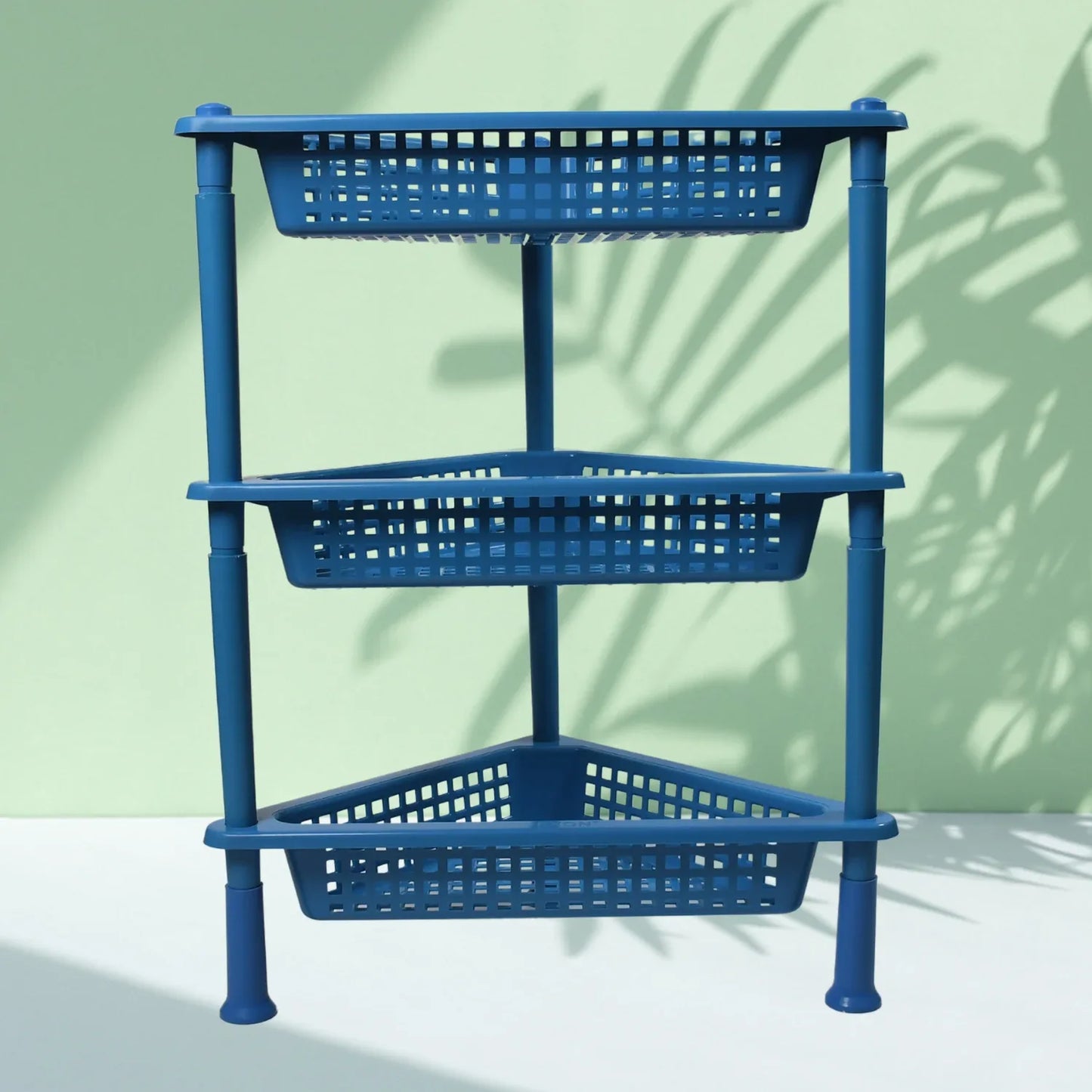 2812 Triangle Storage Plastic 3-tier Rack Shelf For Kitchen Living Room Bathroom Office - Zidbik