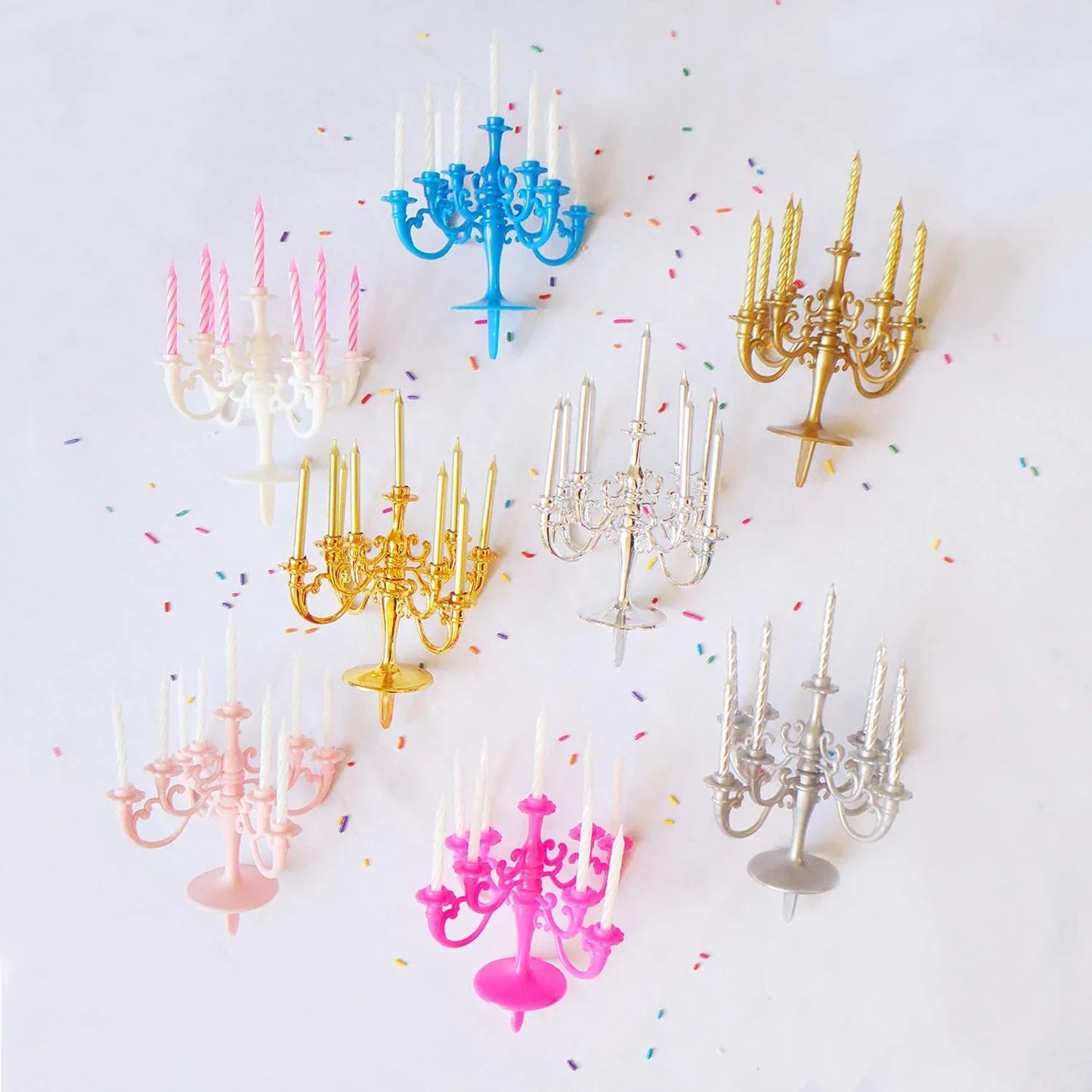 8353 Luxury Birthday Candles Special Cake Candles Stand Party And Event Unique Candle Cake Topper With 9 Candles Cake Candle Holders Cake Decorations Romantic Propose Candles - Zidbik