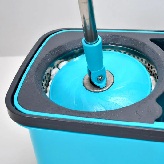 4027 Quick Spin Mop Plastic Spin Bucket Floor Cleaning Easy Wheels Big Bucket Floor Cleaning Mop With Bucket - Zidbik
