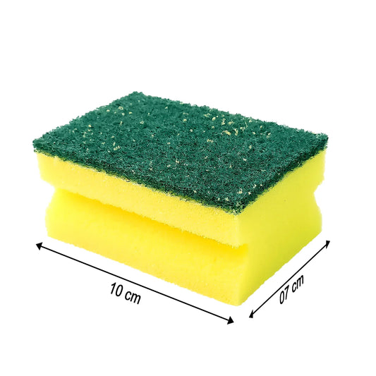 1429 Scrub Sponge 2 In 1 Pad For Kitchen Sink Bathroom Cleaning Scrubber - Zidbik