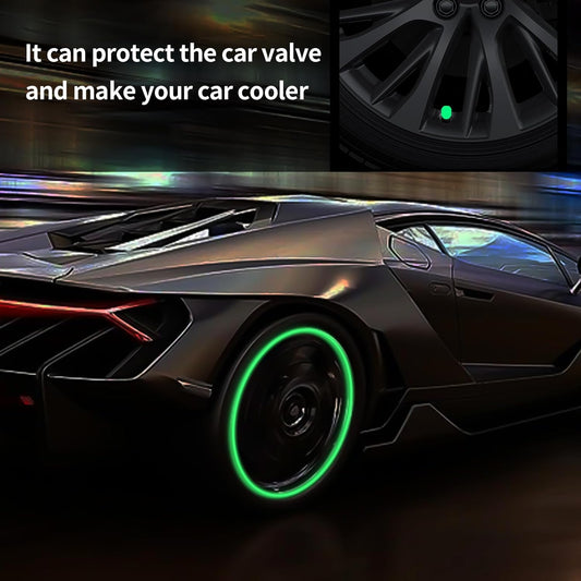 Tyre Valve Caps Luminous Glow Car Tire Valve Cap Covers Vaal Cap (100 Pcs Set) - Zidbik