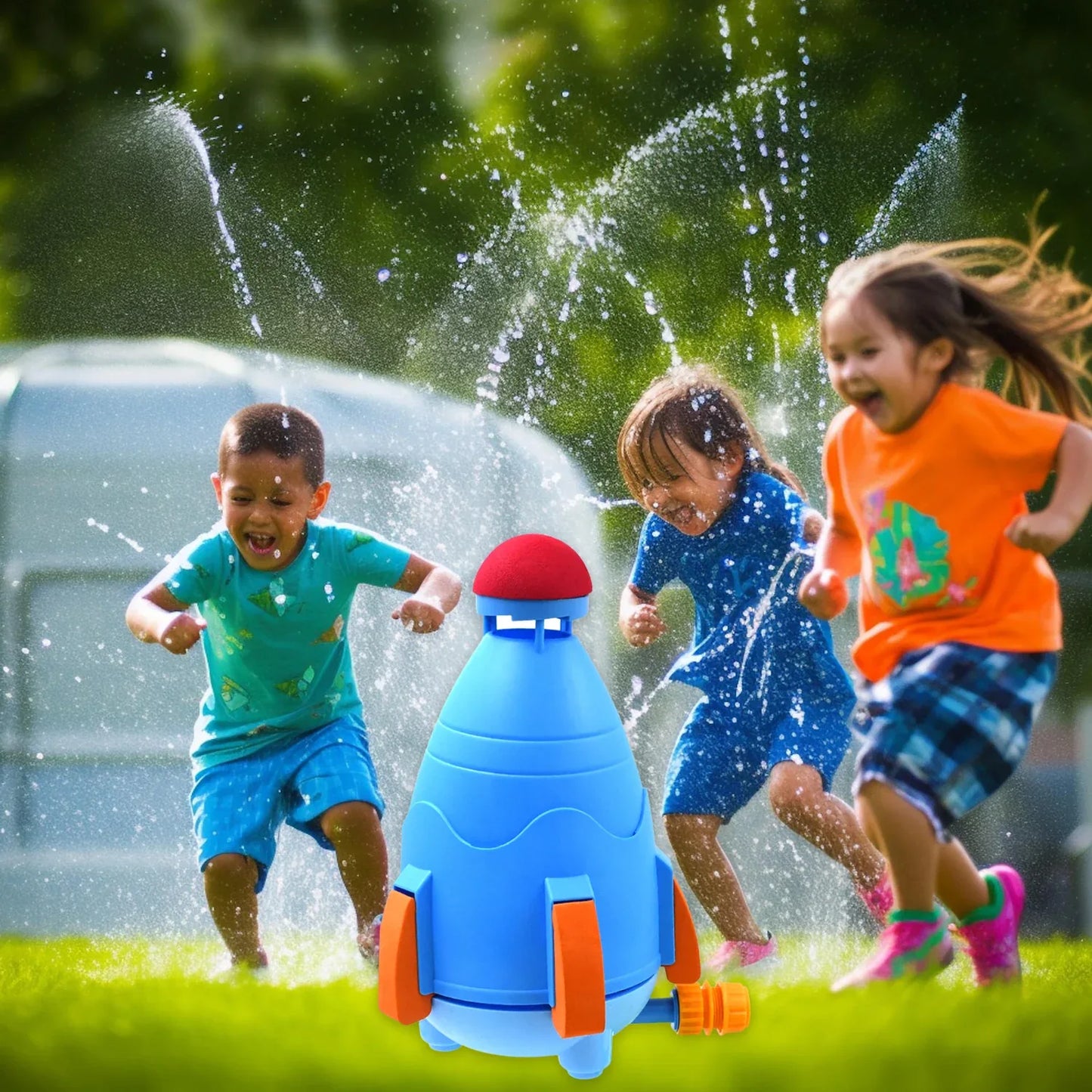 Sprinkler Rocket Launcher Summer Toys For Kids (1 Set) - Zidbik