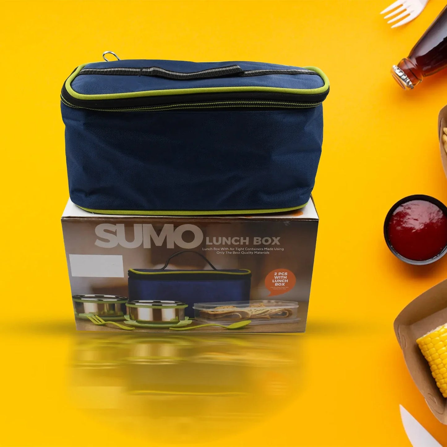 Airtight Leak Proof Stainless Steel Container Multi Compartment Lunch Box Carry To All Type Lunch In Lunch Box Premium Quality Lunch Box Ideal For Office School Kids Travelling Ideal (3 Different Lunch Box) - Zidbik