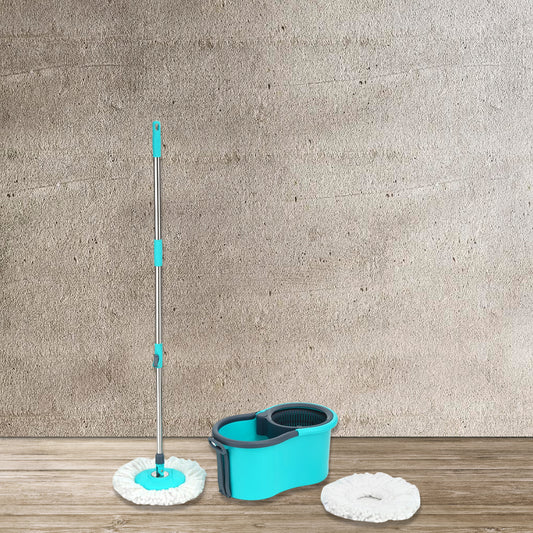 4941 Quick Spin Mop Plastic Spin Bucket Floor Cleaning Easy Wheels Big Bucket Floor Cleaning Mop With Bucket - Zidbik