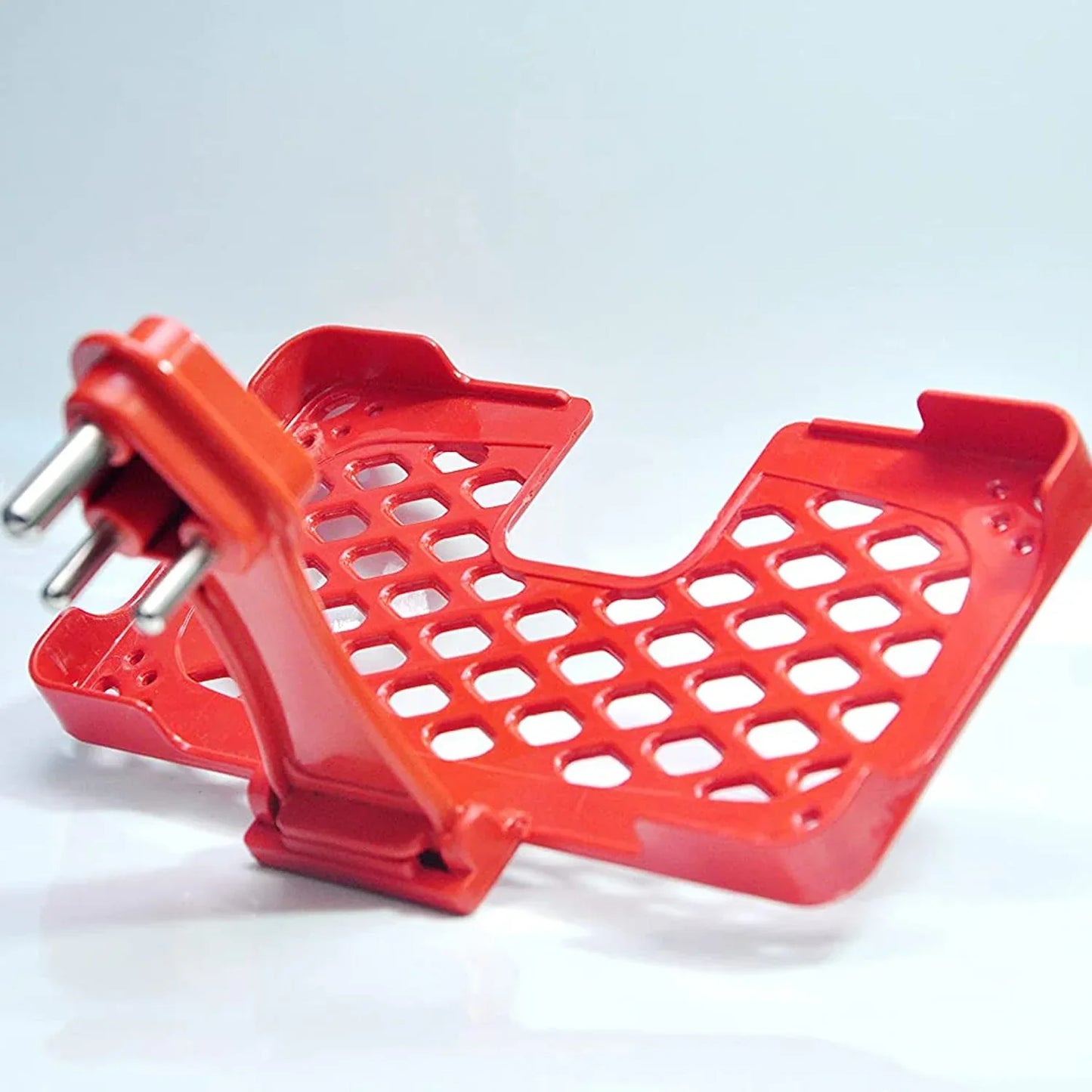 6496 Multi-purpose Wall Holder Stand For Charging Mobile Just Fit In Socket And Hang (Red) - Zidbik