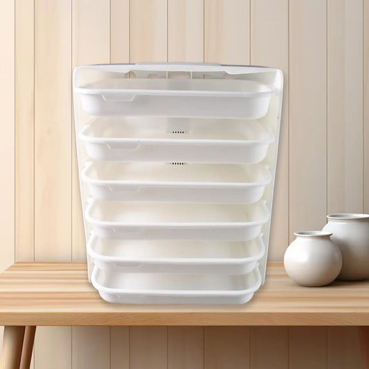 Plastic 6 Layer Wall-mounted Food Organizer Rack (1 Set) - Zidbik