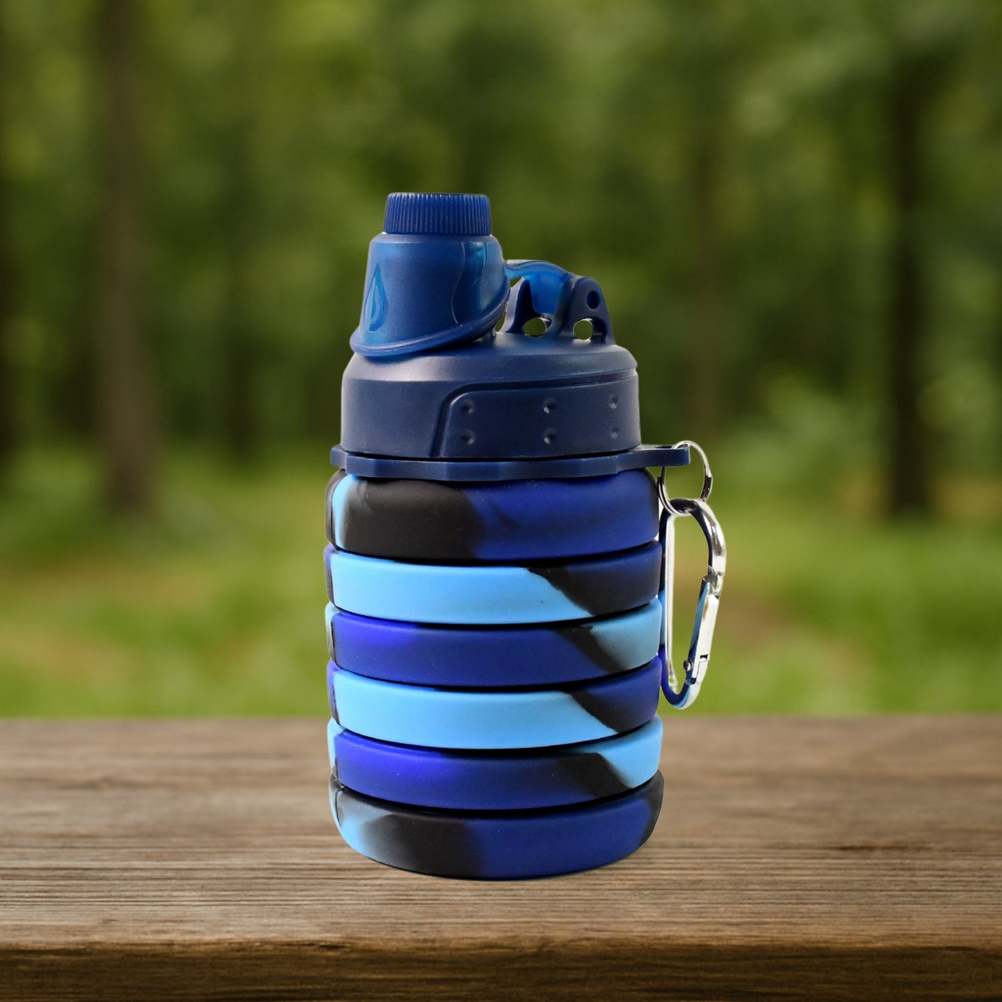 Silicone Foldable Water Bottle (1 Pc 24 Cm Foldable 500 Ml) - Zidbik