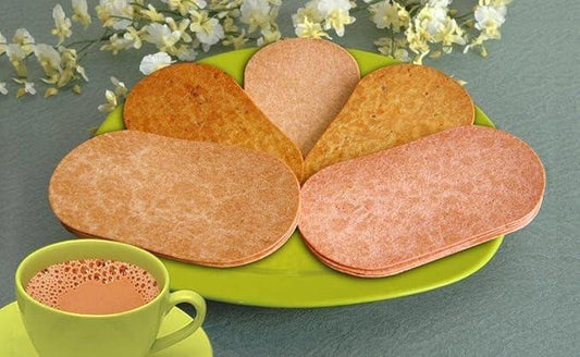 Maniarrs Slim Bite Jain Khakhra With 4 Flavors (Pack Of 13) 780 Grams Wheat Khakhara Healthy Crispy Low Carb Snack - Zidbik