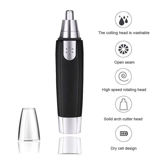 6003 Sharp New Ear And Nose Hair Trimmer Professional Heavy Duty Steel Nose Clipper Battery-operated. - Zidbik