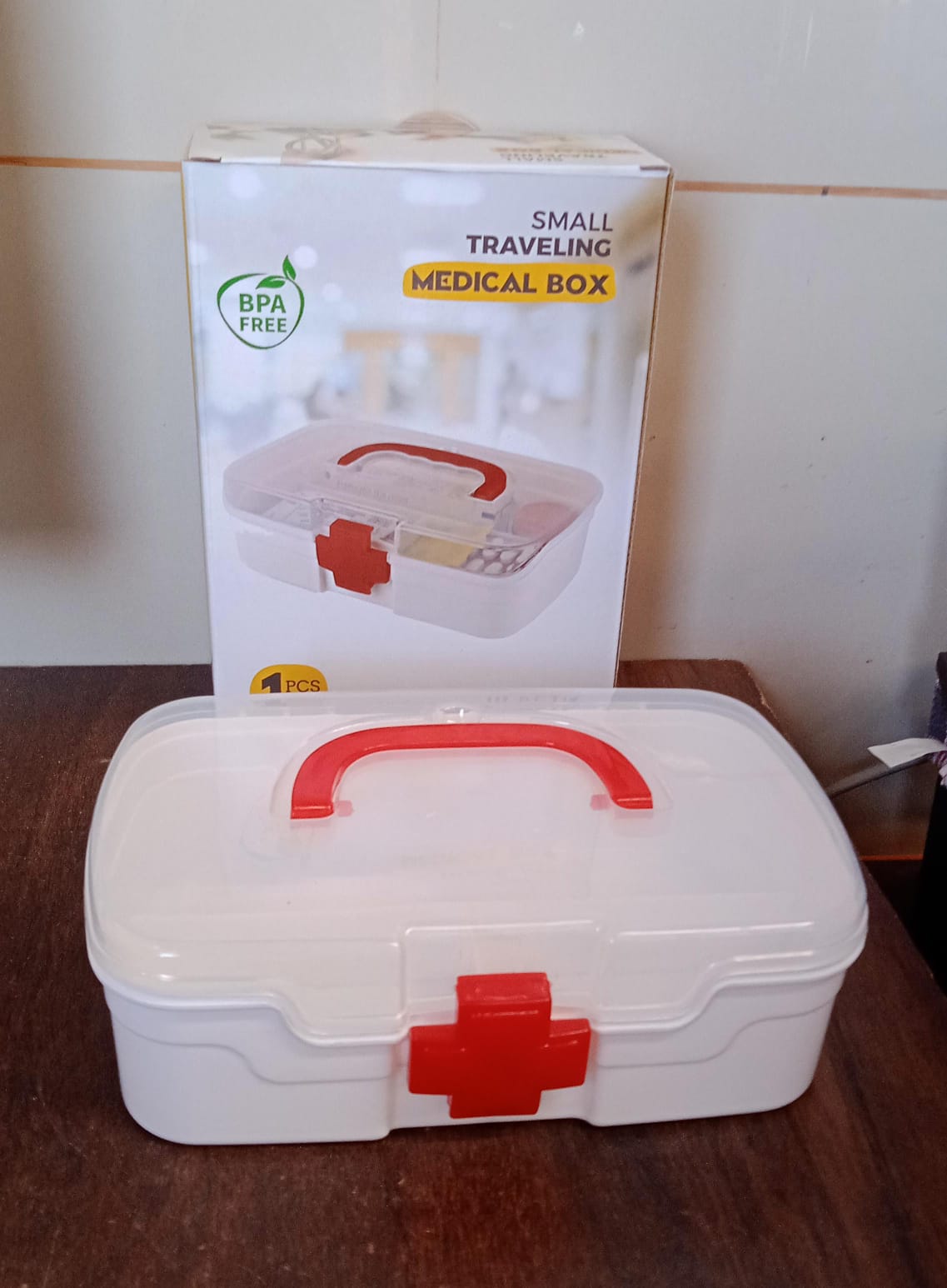 3 Compartment Medical Box with Detachable Tray for Indoor & Outdoor Use - Multi-Purpose Medicine Storage Solution - Zidbik