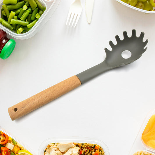 Plastick Kitchen Accessories Whisk Pasta Spoon Soup Spoon Heat Resistant Non Stick Spoons Kitchen Cookware Items (1 Pc ) - Zidbik