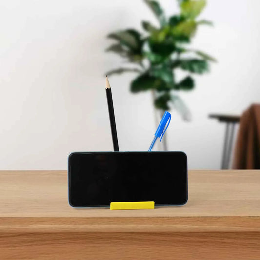 Multifunctional Plastic Mobile Phone Stand Pen Holder (1 Pc Mix Color) - Zidbik