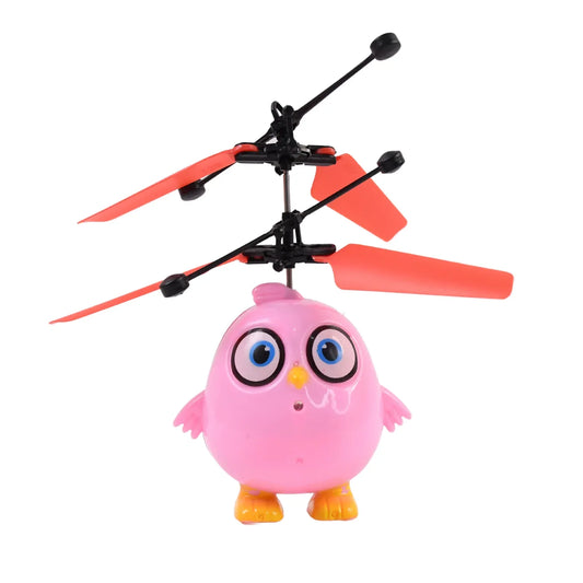 Flying Bird Rc Toy With Led Amp Remote Control Pink Owl Design (1 Set) - Zidbik