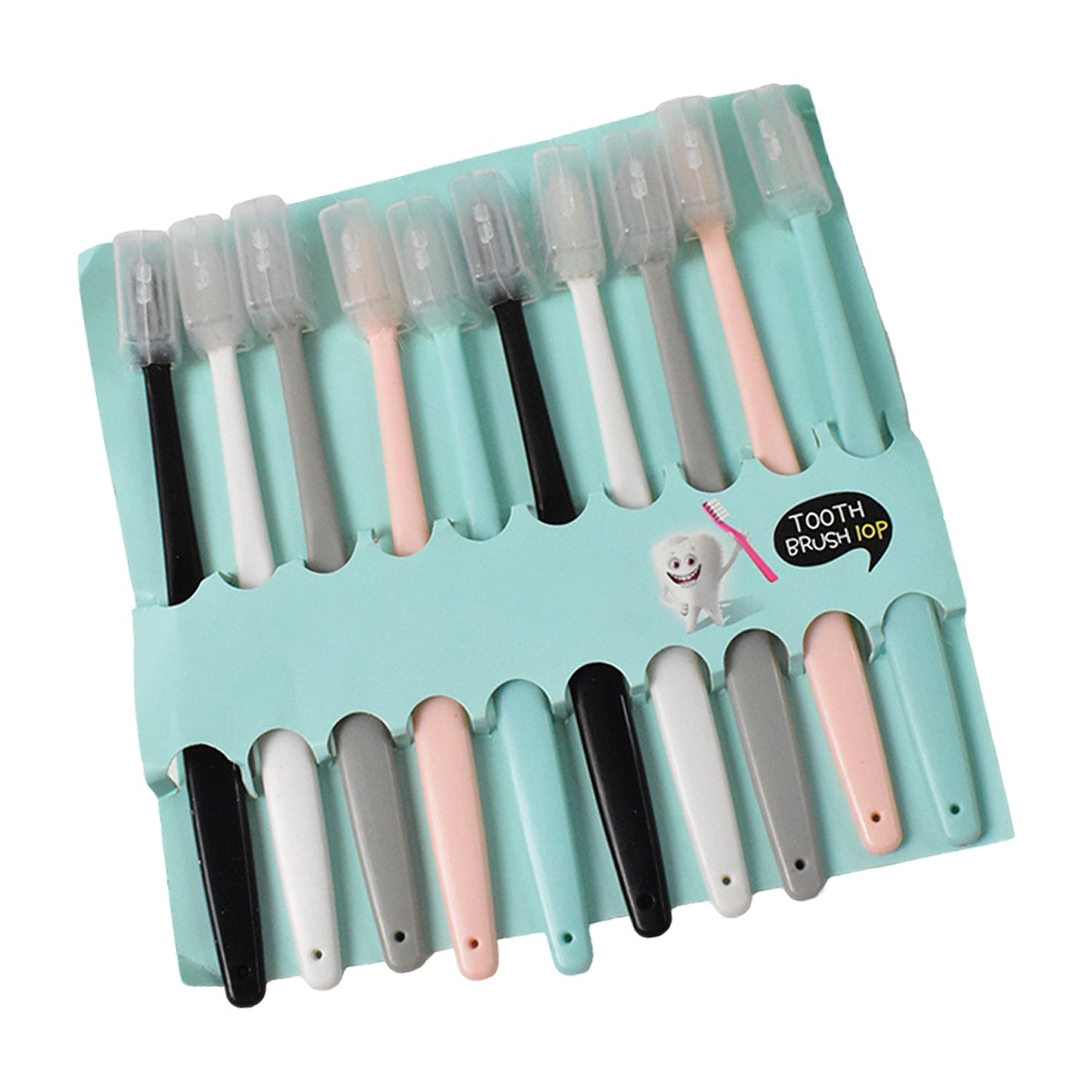 Kids Adults Ultra Soft-bristled Toothbrush With Cover (10 Pcs Set) - Zidbik