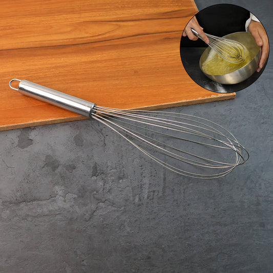 Large Stainless Steel Balloon Whisk Heavy-duty Kitchen Tool (30cm 1 Pc) - Zidbik