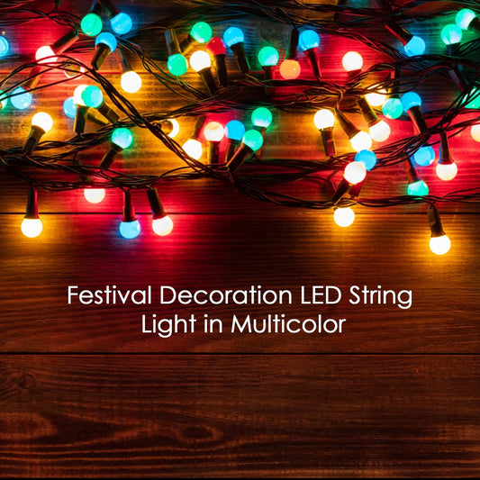 8346 3mtr Home Decoration Diwali Wedding Led Christmas String Light Indoor And Outdoor Light Festival Decoration Led String Light Multi-color Light 1.4mm (15l 3 Mtr) - Zidbik