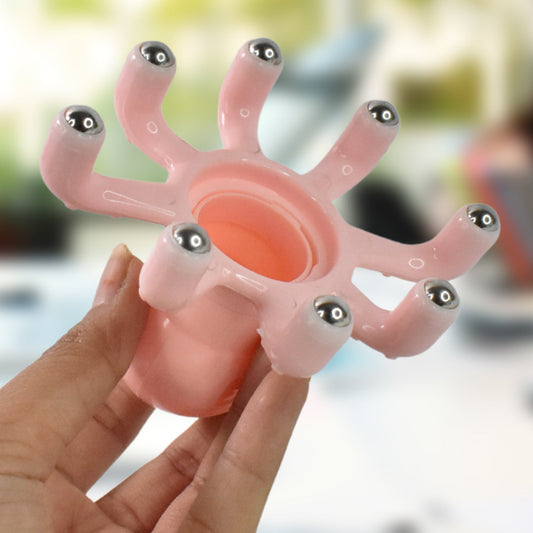 Scalp Massager for Relaxation - Octopus Claw Head and Abdomen Massager for Adults, Long Lasting Ergonomic Design - Zidbik