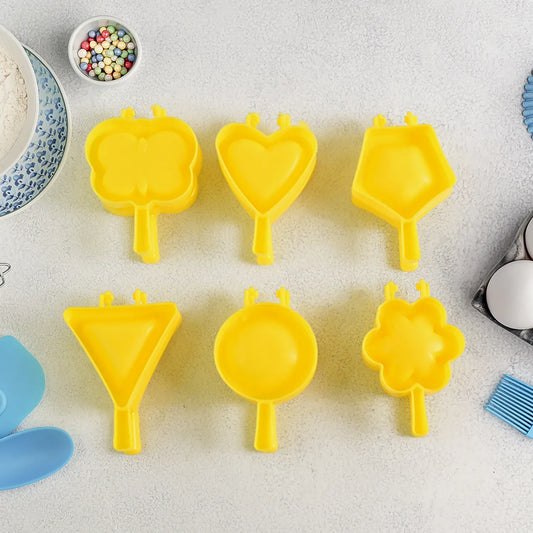 Plastic Cookie Cutter Mould Set (6 Pc) - Zidbik