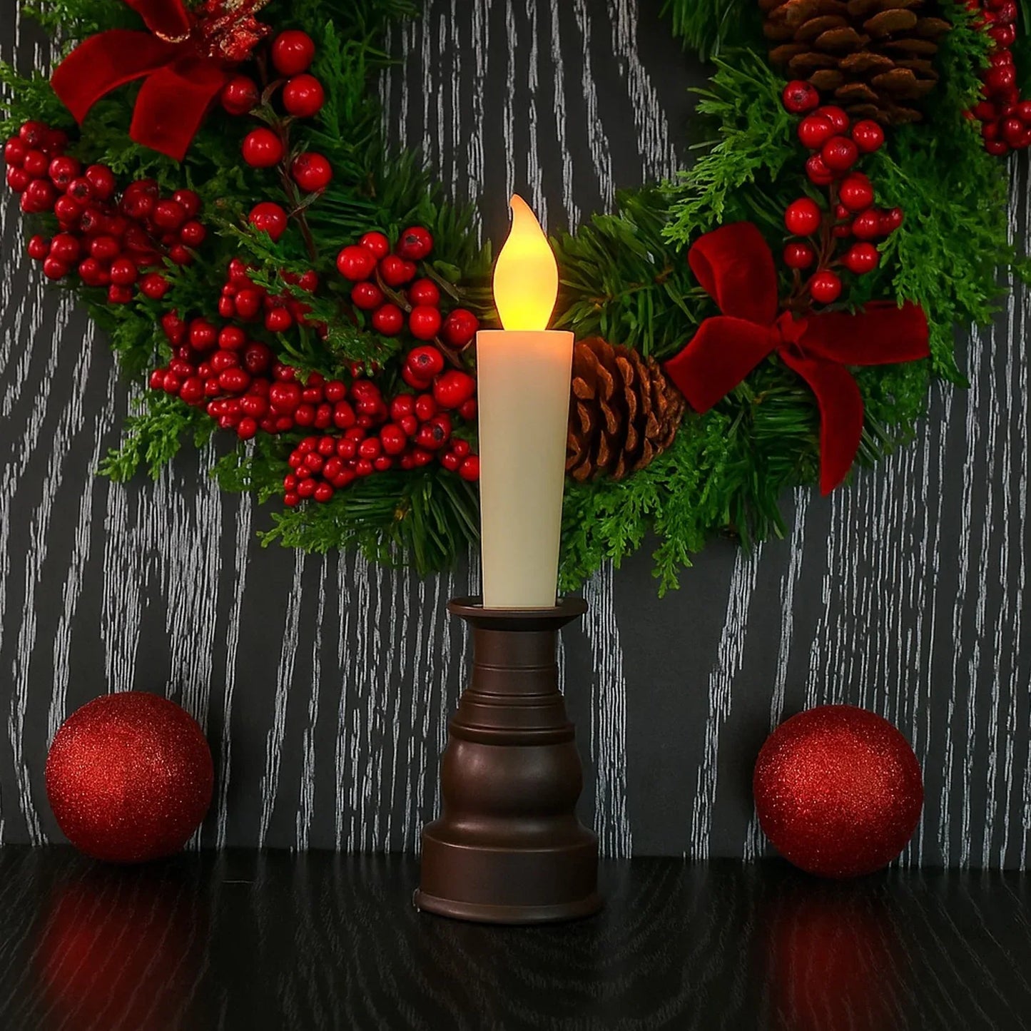 Premium Led Flameless Candle With Holder (1 Pc) - Zidbik