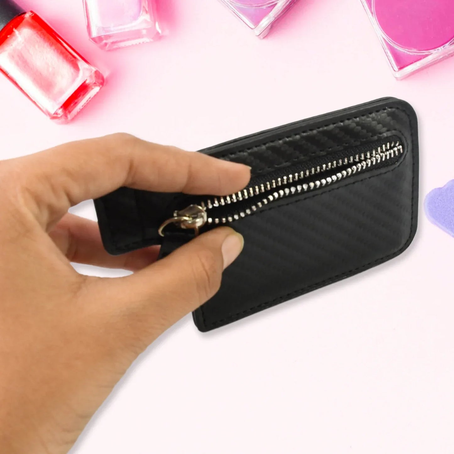 Black Adhesive Card Phone Holder Card Wallet Phone Attachment (1 Pc) - Zidbik