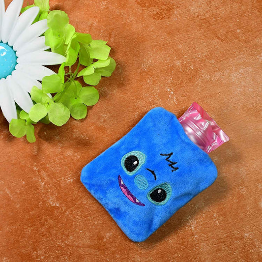 6512 Blue Stitch Hot Water Bag With Cover for Pain Relief, Warmth for Neck, Shoulders, Hands, Feet, and Menstrual Cramps