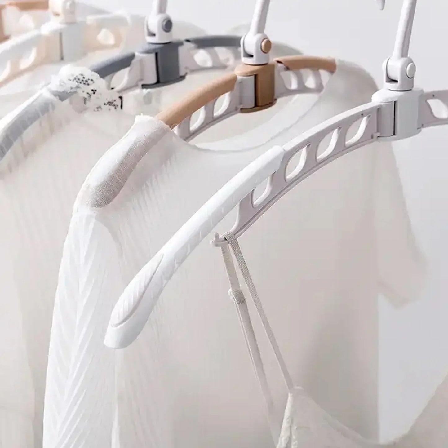 0279 Portable Folding 360 Degree Rotating Clothes Hangers Travel Foldable Adjustable Accessories Foldable Clothes Hangers Drying Rack For Travel (1 Pc) - Zidbik