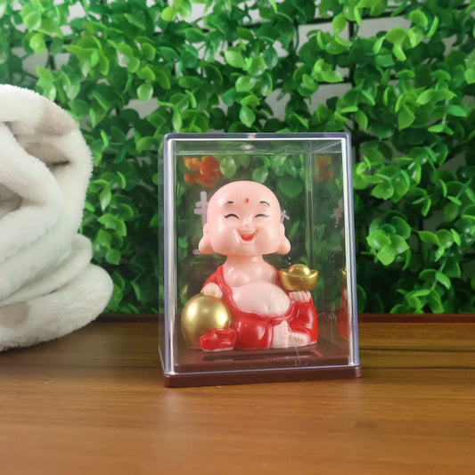 Solar Power Moving Head Buddha Statue Car Ornament (1 Pc Mix Color) - Zidbik