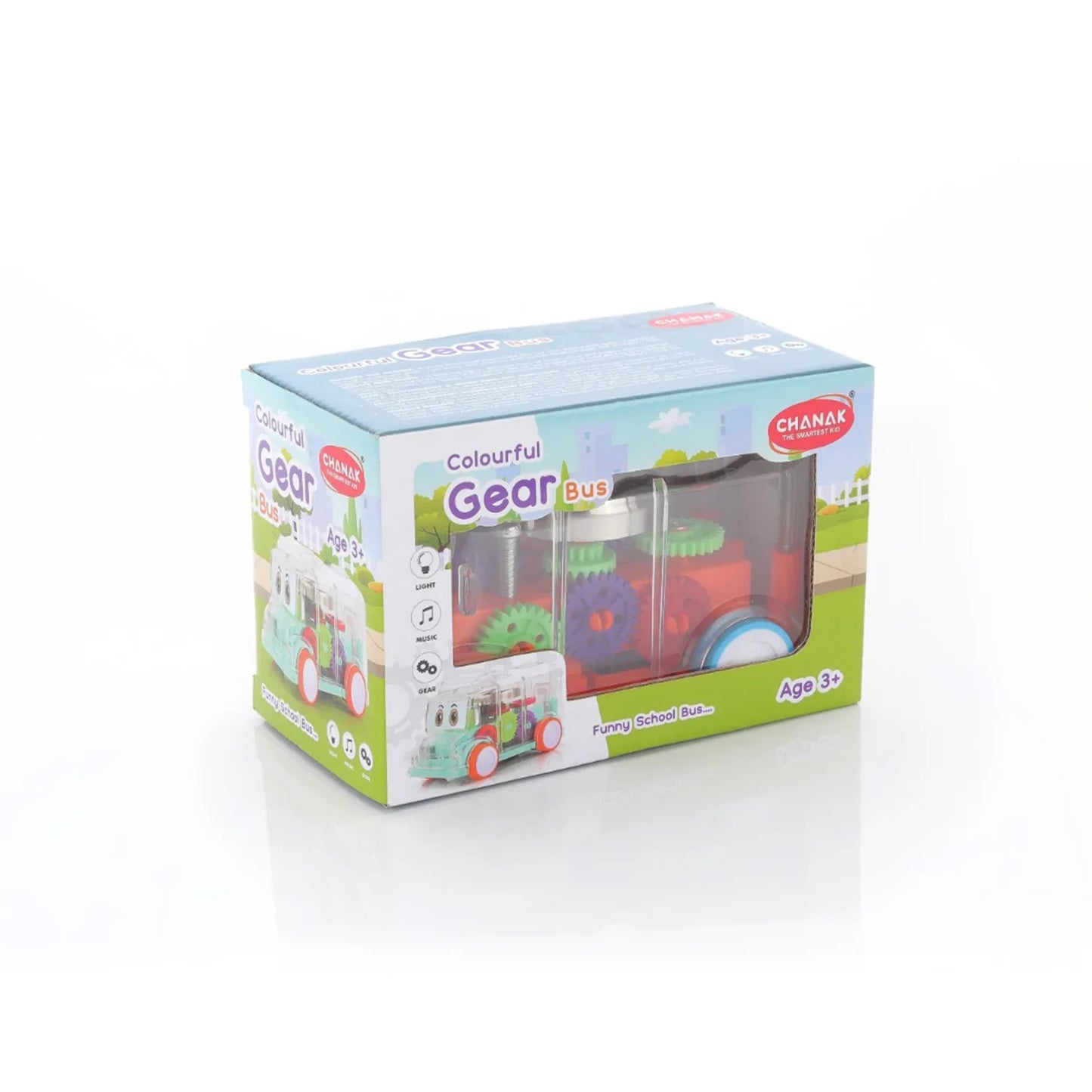 1996 Transparent Musical Mini School Bus Toy For Kids - Zidbik