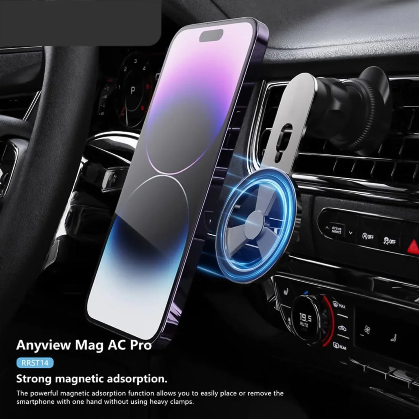 360 Rotatable Foldable Air Vent Magnetic Phone Holder (1 Pc) - Zidbik