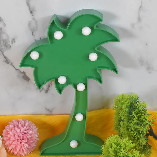 Led Night Light Coconut Tree Light Romantic Table Lamp (1 Pc Battery Not Included) - Zidbik