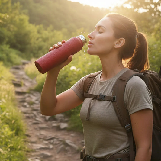 Red Alpha Pro Classic Stainless Steel Water Bottle 1000 Ml Red Color - Zidbik