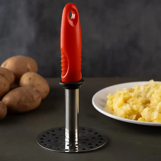 High Grade Stainless Steel Potato Masher Paubhaji Pav Bhaji Masher With Plastic Handle (1 Pc) - Zidbik