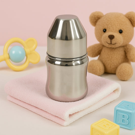 Apex Premium Stainless Steel Baby Feeding Bottle (125 Ml 1 Pc) - Zidbik