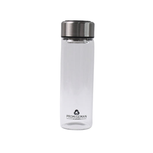 Outdoor Sport Glass Water Bottle With Steel Lid 500 Ml Approx) - Zidbik