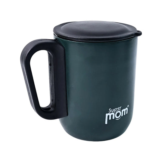 Supermom Metallic Stainless Steel Insulated Mug With Lid Approx 300ml (1 Pc) - Zidbik