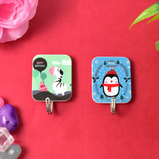 Multipurpose Strong Cartoon Hook Self-adhesive Hooks (2 Pc Set) - Zidbik