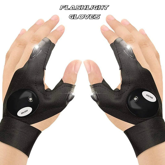 Led Flashlight Gloves Gifts For Men (Hand Gloves Light 1 Pair) - Zidbik