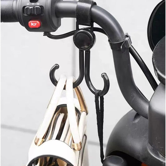 8742 Multi-purpose Strong Pushchair Hook Clip Baby Carriage Hook 360degree Rotating Black Stroller Clip For Hanging Bag Baby Carriage Hook For Cars Wheelchairs Walking Aids Bicycles Shopping Trolley Bicycles (1 Pc) - Zidbik