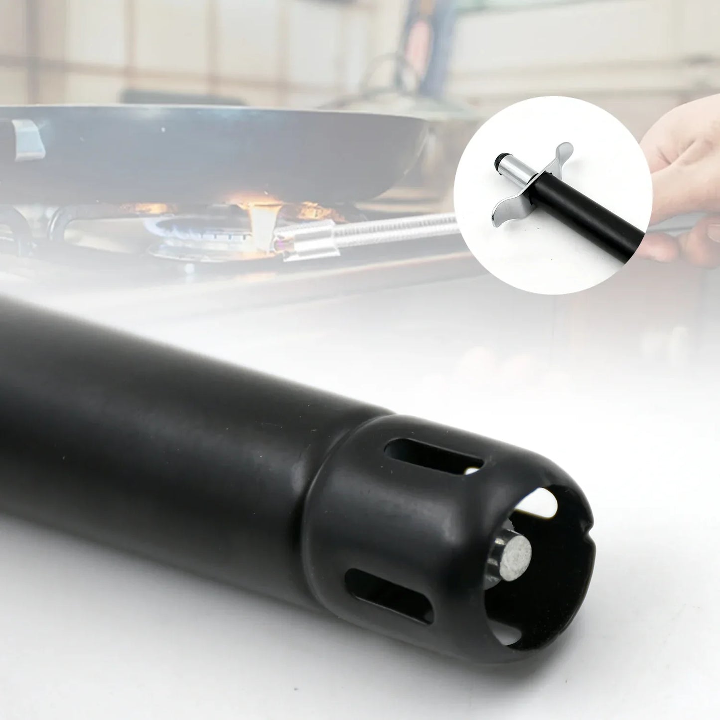 Stainless Steel Gas Lighter For Kitchen Gas Stove Long Lasting Unbreakable Lighters For Gas Stoves Restaurants Kitchen (1 Pc) - Zidbik