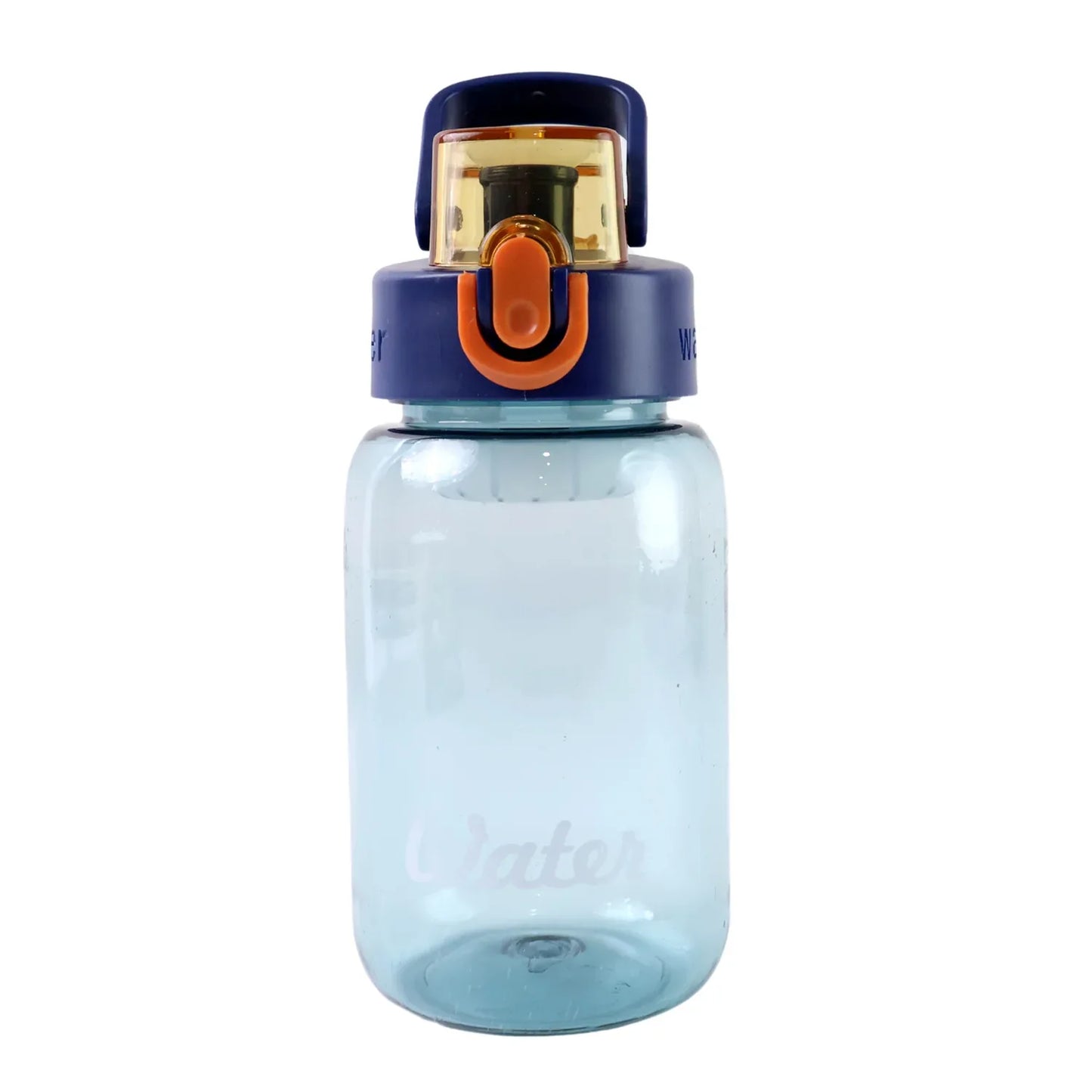Blue Plastic Leak-proof Flip Cap Safty Lock Water Bottle (600ml Approx 1 Pc) - Zidbik