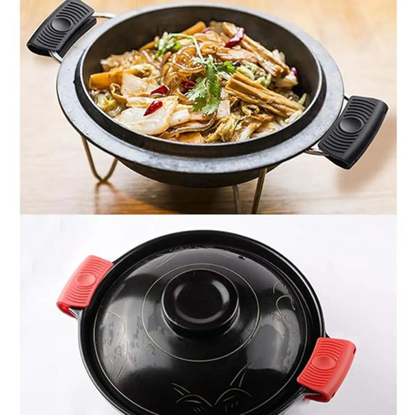 Silicone Rubber Pot Handle Sleeve Cover (2 Pc) - Zidbik